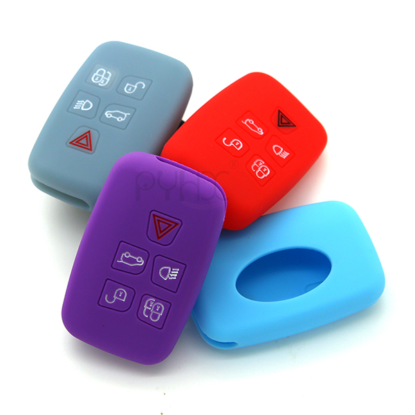 Wholesale 5 Buttons ​Silicone keyless entry remote covers protector ​cases for LandRover LR4 LR3 Range Rover Discovery Sport.