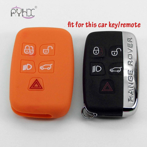 5 Buttons high quality colorful silicone car key remote cover case skin protector for LandRover LR4 LR3 Range Rover Discovery Sport car key/remote.
