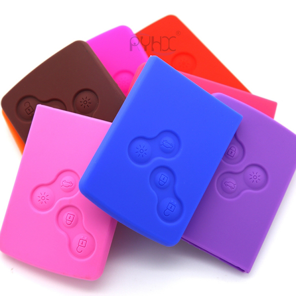 Online wholesale colorful and beautiful  silicone key cover case for 4 button Renault Laguna Megane Koleos car key/remote.