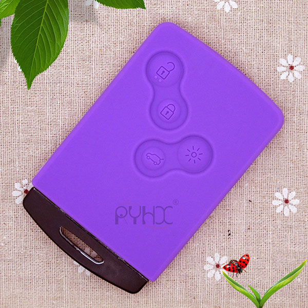 Online wholesale colorful and beautiful  silicone key cover case for 4 button Renault Laguna Megane Koleos car key/remote.