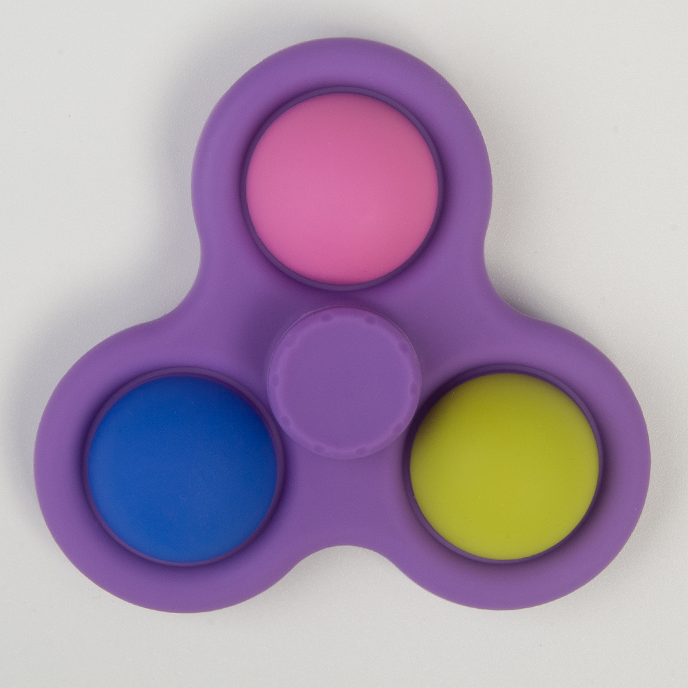 New Push Bubble Sensory Simple Dimple Stress Relief Toy Silicone Fidget Spinner Toys for Kids Adults