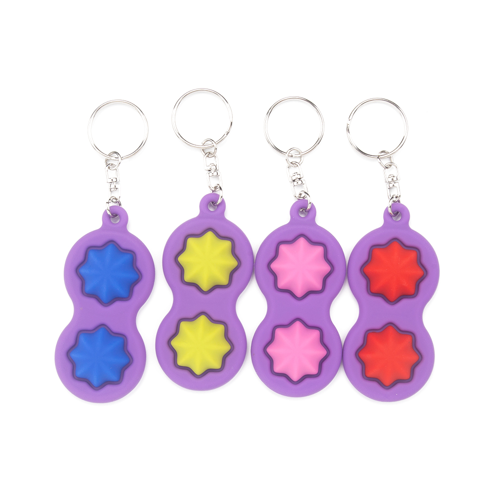 High Class Comfortable Diamand Style Silicone Stress Relief Toy with Keychain