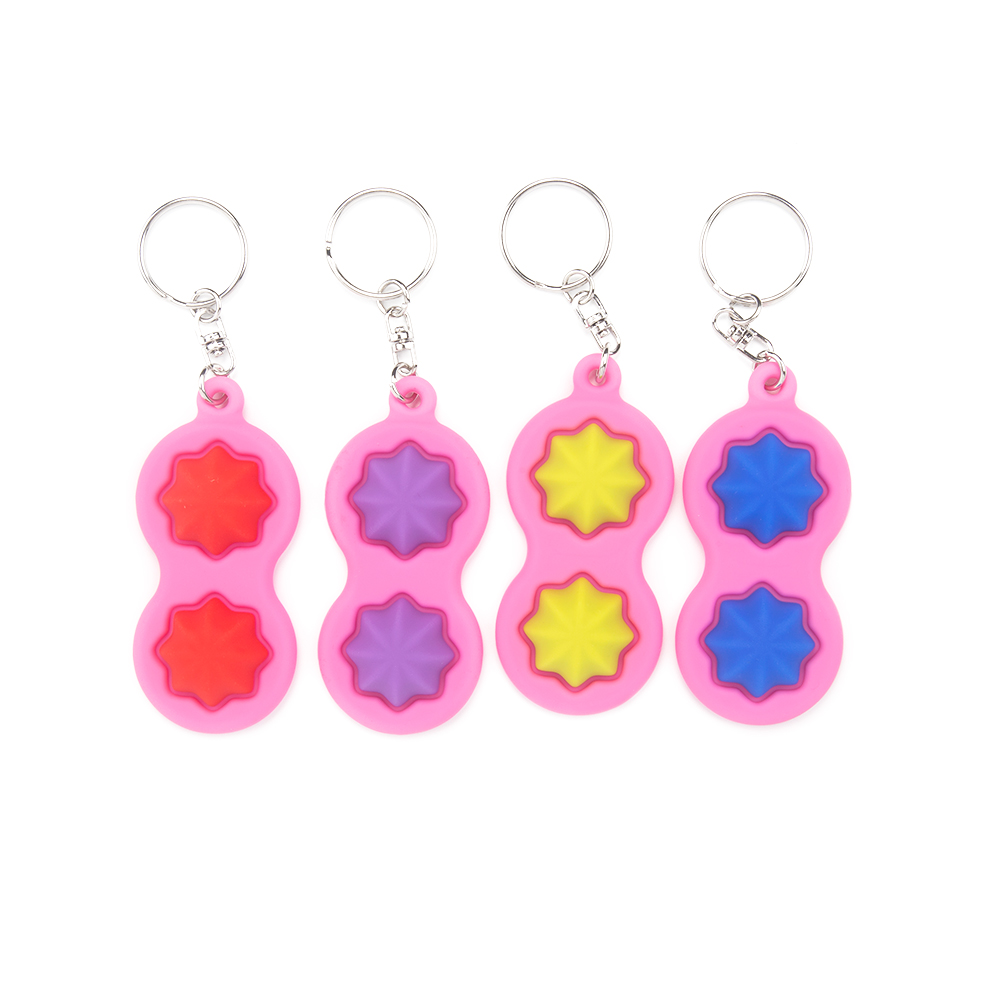 High Class Comfortable Diamand Style Silicone Stress Relief Toy with Keychain