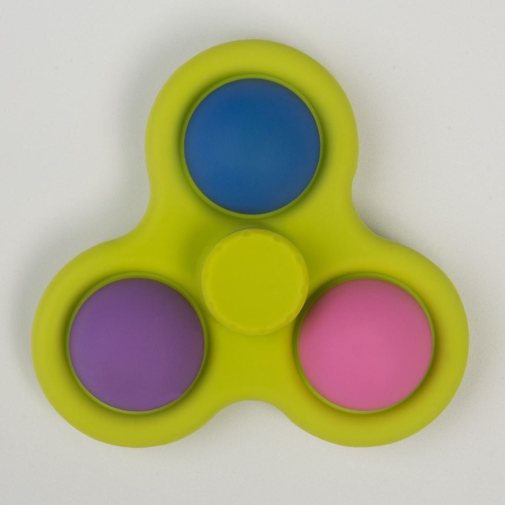 New Push Bubble Sensory Simple Dimple Stress Relief Toy Silicone Fidget Spinner Toys for Kids Adults
