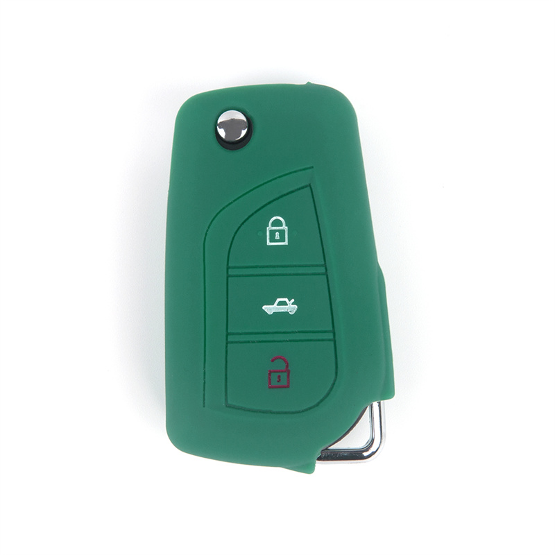 Silicone Key Fob Cover Toyota RAV4 with 3 Buttons and Embossed Design