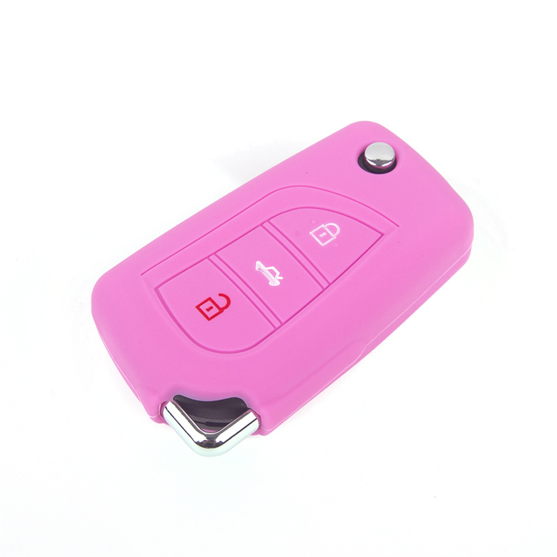 Silicone Key Fob Cover Toyota RAV4 with 3 Buttons and Embossed Design