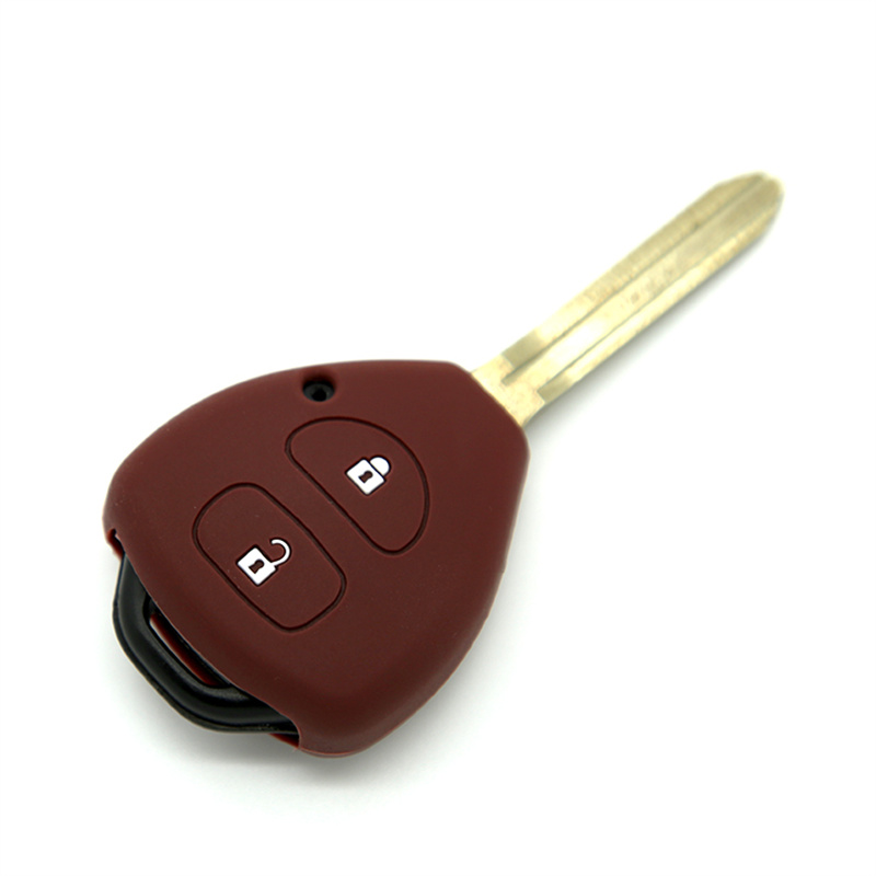 Toyota Key Cover Silicone Corolla Car Key Cover with 2 Buttons and Logo