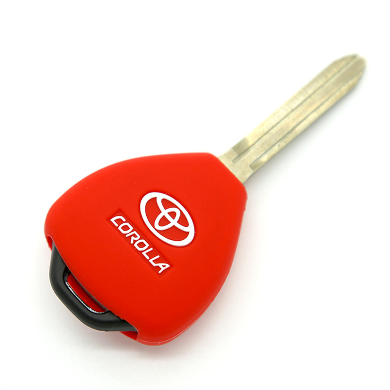 Toyota Key Cover Silicone Corolla Car Key Cover with 2 Buttons and Logo