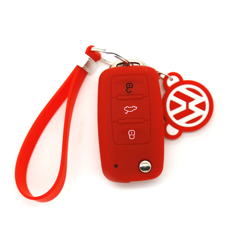 Original Factory VW Rubber Key Fob Covers with 3 Buttons,Many Optional Colors and Debossed Design Fitting for most VW models