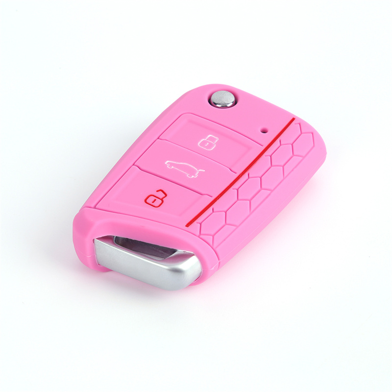 Wholesale VW Golf 7 Colors Silicone Car Key Cover Fitting for Golf/Lamando/Tiguan/New Superb/Octavia